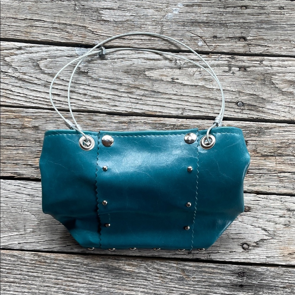 Teal Stud Accent Women’s Handbag